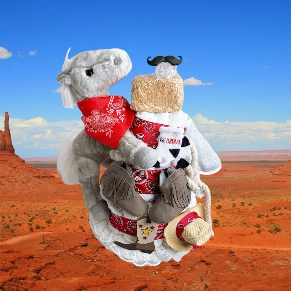 Cowboy Wild West Diaper Cake